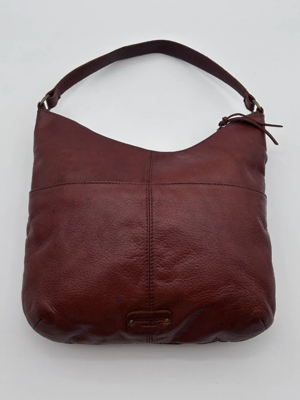 Margot New York Cognac Leather Slouchy Hobo Shoulder Bag